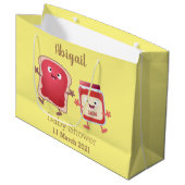 パンおもしろいとジャムのキャラクター ラージペーパーバッグ (正面アングル)