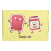 パンおもしろいとジャムのキャラクター 枕カバー (裏面)