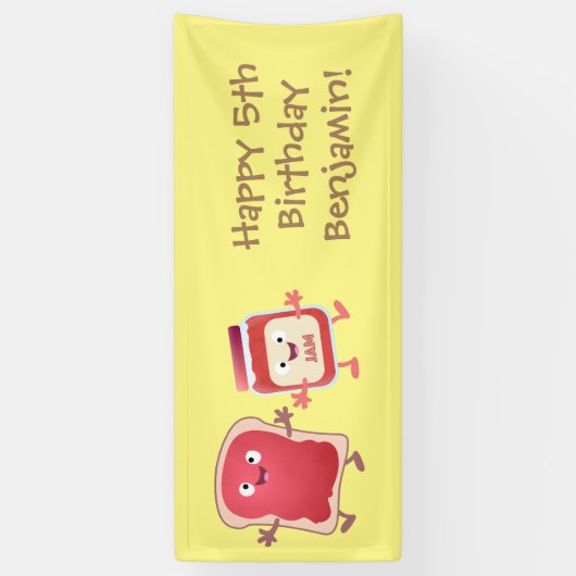 パンおもしろいとジャムのキャラクター 横断幕 (縦)