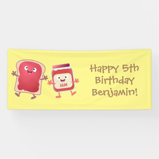 パンおもしろいとジャムのキャラクター 横断幕 (横)