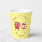 パンおもしろいとジャムのキャラクター 紙コップ (正面)