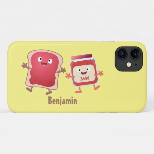 パンおもしろいとジャムのキャラクター Case-Mate iPhoneケース (裏面(横))