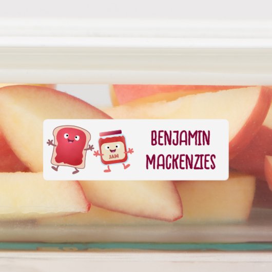 パンおもしろいとジャムの漫画パーソナライズされた ラベル (貼付)