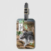 パンおもしろいダとコアラ、どちらが可愛いですか? ラゲッジタグ (正面縦)