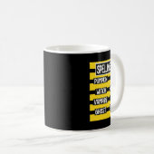 パンおもしろいハロウィーンの衣装の先生スペル コーヒーマグカップ (正面右)