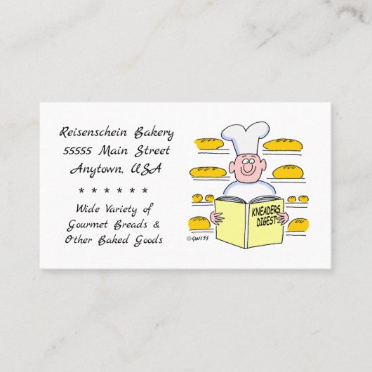 パンおもしろいパン漫画ベーカリー 名刺 (正面)
