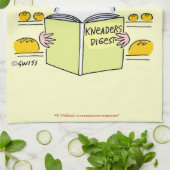 パンおもしろいマンガフランスのアートのパン キッチンタオル (折り畳み)