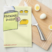 パンおもしろいマンガフランスのアートのパン キッチンタオル (四つ折り)