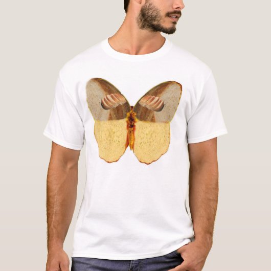 パンおよび蝶 Tシャツ (正面)