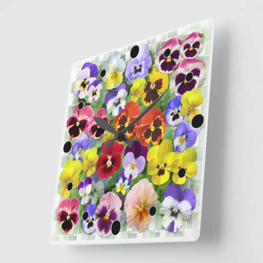 パンかわいらしジー スクエア壁時計 (傾斜)