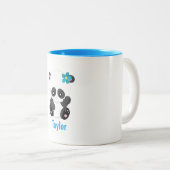 パンかわいらしダホワイトアンドブルー ツートーンマグカップ (正面右)