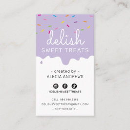 パンつや消しモダンカラフルが紫 名刺