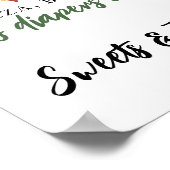 パンとオムツ – お菓子とお菓子シャワー ポスター (角)