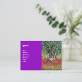 パンとオリーブの木とケシの花畑 名刺 (スタンド正面)