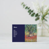 パンとオリーブの木とケシの花畑 名刺 (スタンド正面)