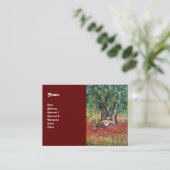 パンとオリーブの木とケシの花畑 名刺 (スタンド正面)