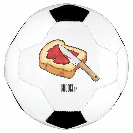 パンとジャムの漫画イラスト サッカーボール (正面)