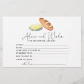 パンとバター – アドバイスとウィッシュブライダルシャワー 便箋 (正面)