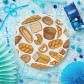 パンとペストリーベーカリータイル模様 ペーパープレート (パーティー)