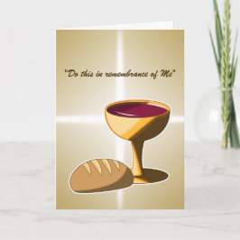 パンとワイン最後の晩餐イースター聖餐会 カード