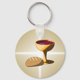 パンとワイン最後の晩餐イースター聖餐会 キーホルダー
