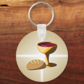 パンとワイン最後の晩餐イースター聖餐会 キーホルダー (裏面)