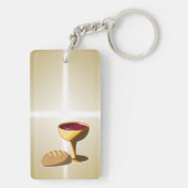 パンとワイン最後の晩餐イースター聖餐会 キーホルダー (裏面)