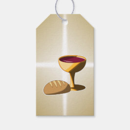 パンとワイン最後の晩餐イースター聖餐会 ギフトタグ