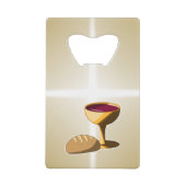 パンとワイン最後の晩餐イースター聖餐会 クレジットカード栓抜き (正面)