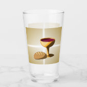 パンとワイン最後の晩餐イースター聖餐会 タンブラーグラス (正面)