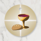 パンとワイン最後の晩餐イースター聖餐会 フェイバータグ (裏面)