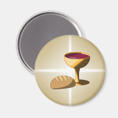 パンとワイン最後の晩餐イースター聖餐会 マグネット (正面/裏面)