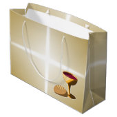 パンとワイン最後の晩餐イースター聖餐会 ラージペーパーバッグ (裏面アングル)