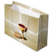 パンとワイン最後の晩餐イースター聖餐会 ラージペーパーバッグ (正面アングル)