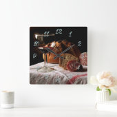 パンとワイン スクエア壁時計 (ホーム)