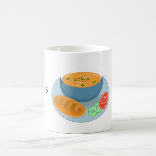 パンと一緒に食べるディナー・スープ コーヒーマグカップ (中央)