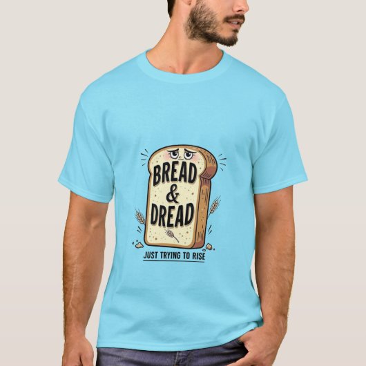 パンと不安の面白いTシャツ Tシャツ (正面)