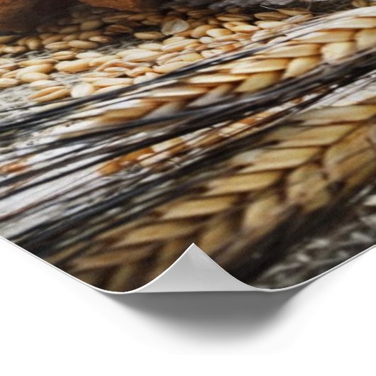 パンと小麦の耳 ポスター (角)