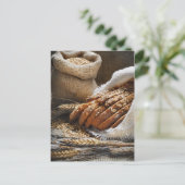 パンと小麦の耳 ポストカード (スタンド正面)