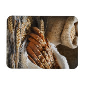 パンと小麦の耳 マグネット (横)