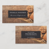 パンと小麦 | 木製テーブル 名刺 (正面/裏面)