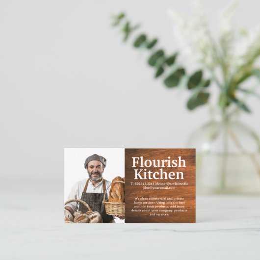 パンと笑顔のベーカー焼いたー 名刺 (スタンド正面)