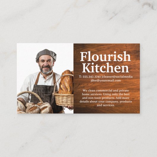 パンと笑顔のベーカー焼いたー 名刺 (正面)