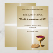 パンと葡萄酒 最後の晩餐 イースターの聖餐 招待状 (正面/裏面)
