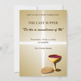 パンと葡萄酒 最後の晩餐 イースターの聖餐 招待状
