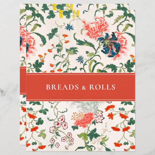 パンと転がレシピディバイダ |スタイリッシュフローラ (正面/裏面)