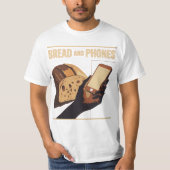 パンと電話 – 現代の必需品 Tシャツ (正面)