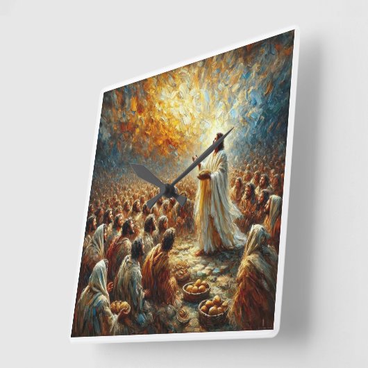 パンと魚の奇跡 – 時計 (傾斜)