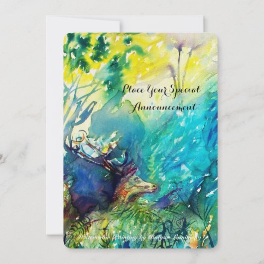 パンと鹿の夏のパーティー 招待状 (裏面)