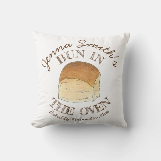 パンにオーブンのパンの夕食赤転がちゃんのシャワー クッション (正面)